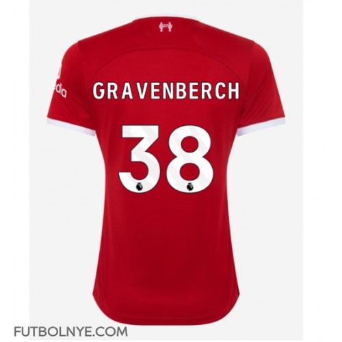 Camiseta Liverpool Ryan Gravenberch #38 Primera Equipación para mujer 2023-24 manga corta